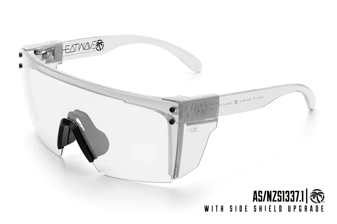 LAZER FACE SUNGLASSES: Clear - Image 3