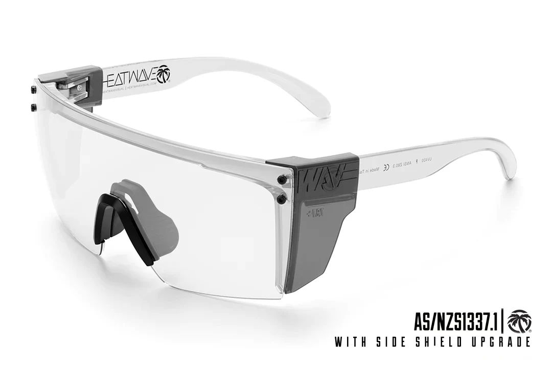 LAZER FACE SUNGLASSES: Clear - Image 4