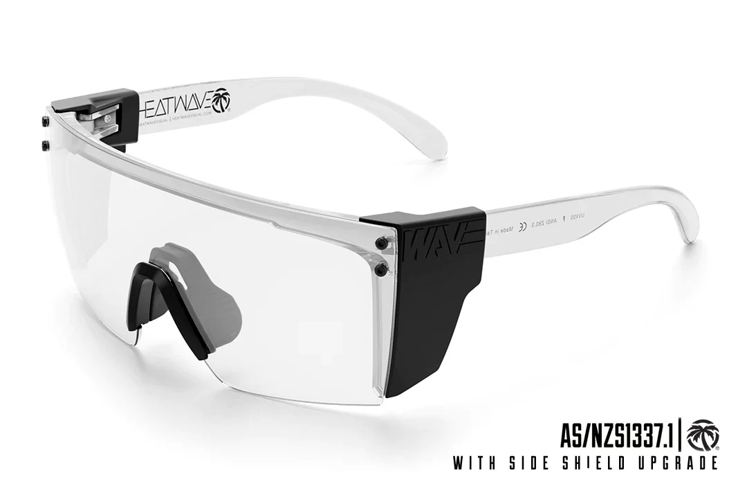 LAZER FACE SUNGLASSES: Clear - Image 5
