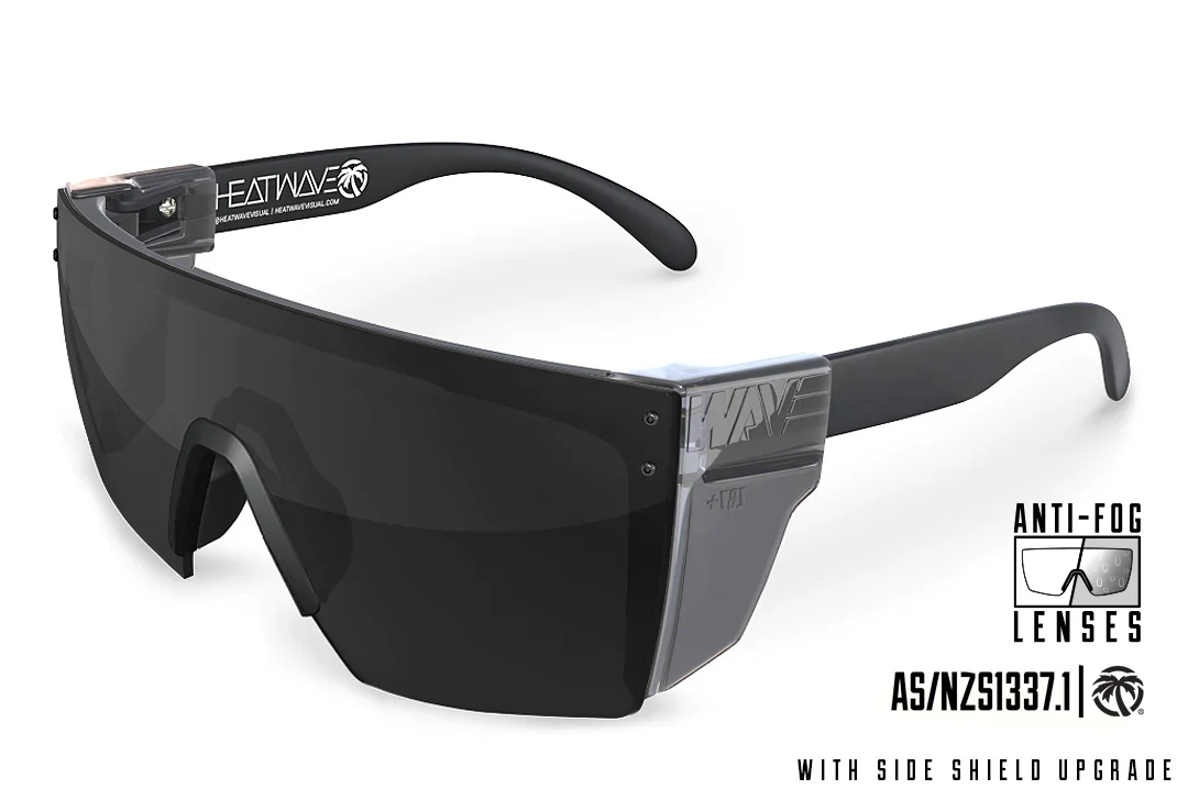 LAZER FACE SUNGLASSES ANTI FOG: Black - Image 6