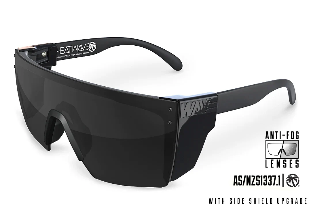 LAZER FACE SUNGLASSES ANTI FOG: Black - Image 7