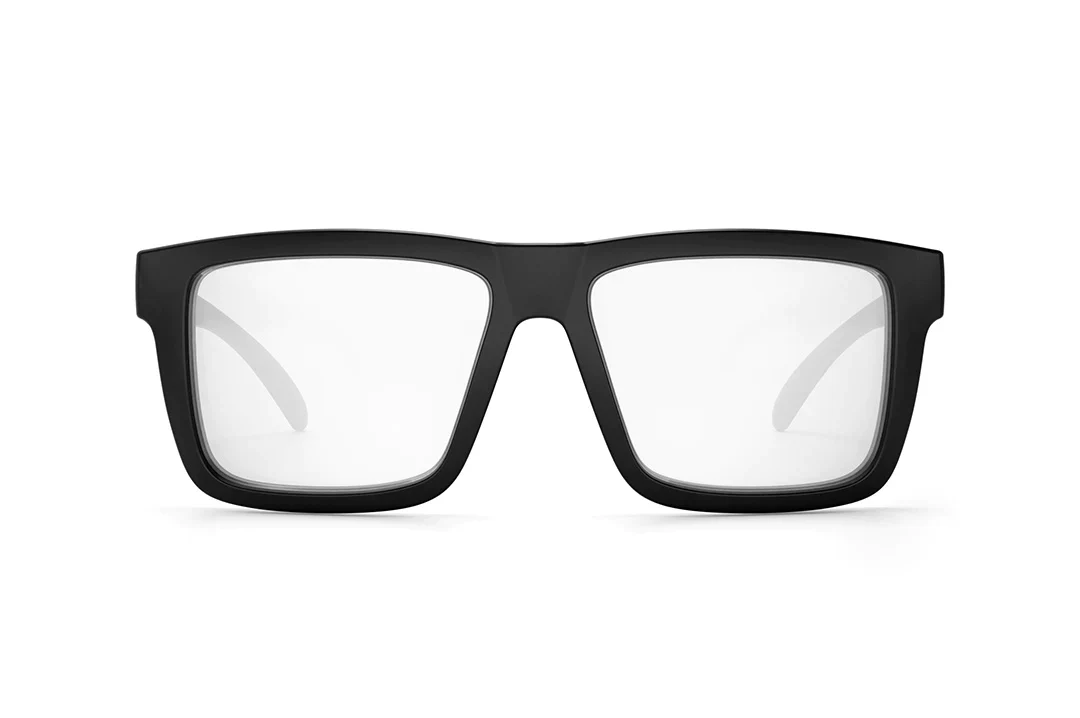 XL VISE SUNGLASSES:  Black x Clear Lens - Image 3